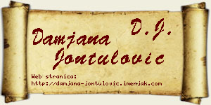 Damjana Jontulović vizit kartica